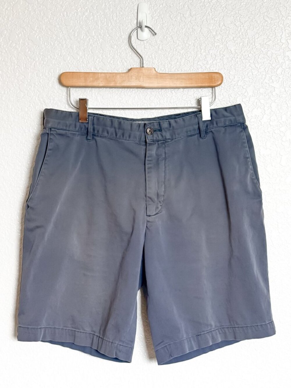 Faherty Coastline Chino Shorts Men’s 34 Blue-Gray Soft Washed Cotton Blend